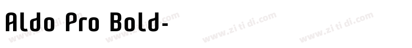 Aldo Pro Bold字体转换